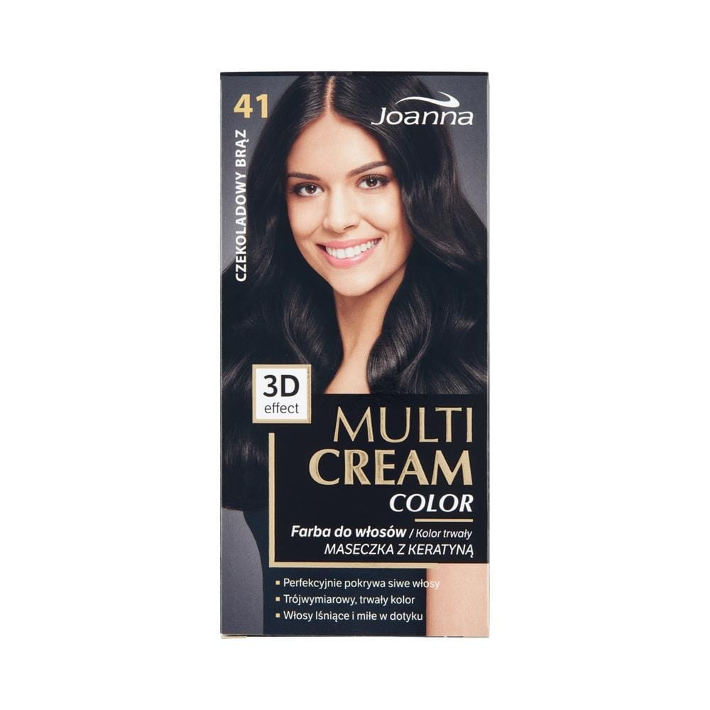 187680 JOANNA MULTI CREAM EFEKT 3D COLOR FARBA KOLORYZUJĄCA 41 CZEKOLADOWY BRĄZ  5901018013301