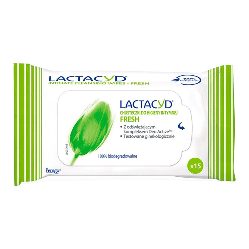188067 LACTACYD CHUSTECZKI DO HIGIENY INTYMNEJ 15 SZT. FRESH 5391520943553