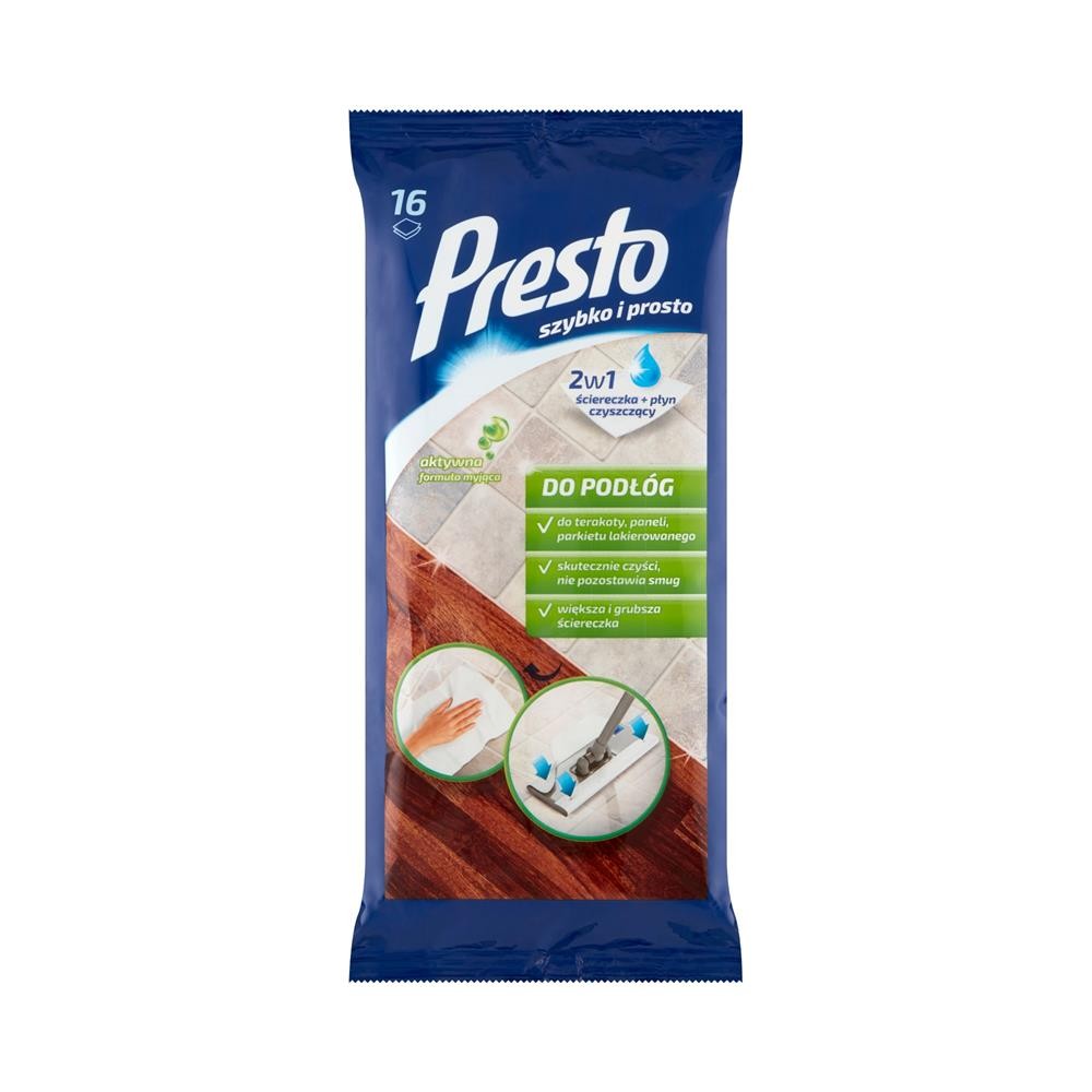 188471 PRESTO ŚCIERECZKI NAWILŻANE  16 SZT. DO PODŁÓG 5900095016823
