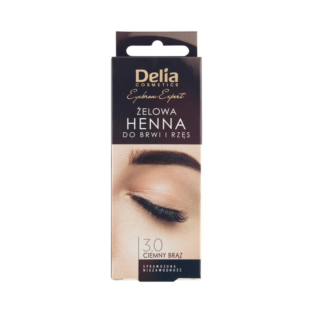 189412 DELIA HENNA DO BRWI ŻELOWA 3.0 CIEMNY BRĄZ 5901350441985