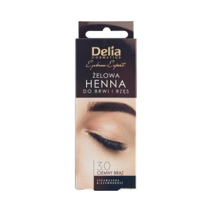 189412 DELIA HENNA DO BRWI ŻELOWA 3.0 CIEMNY BRĄZ 5901350441985