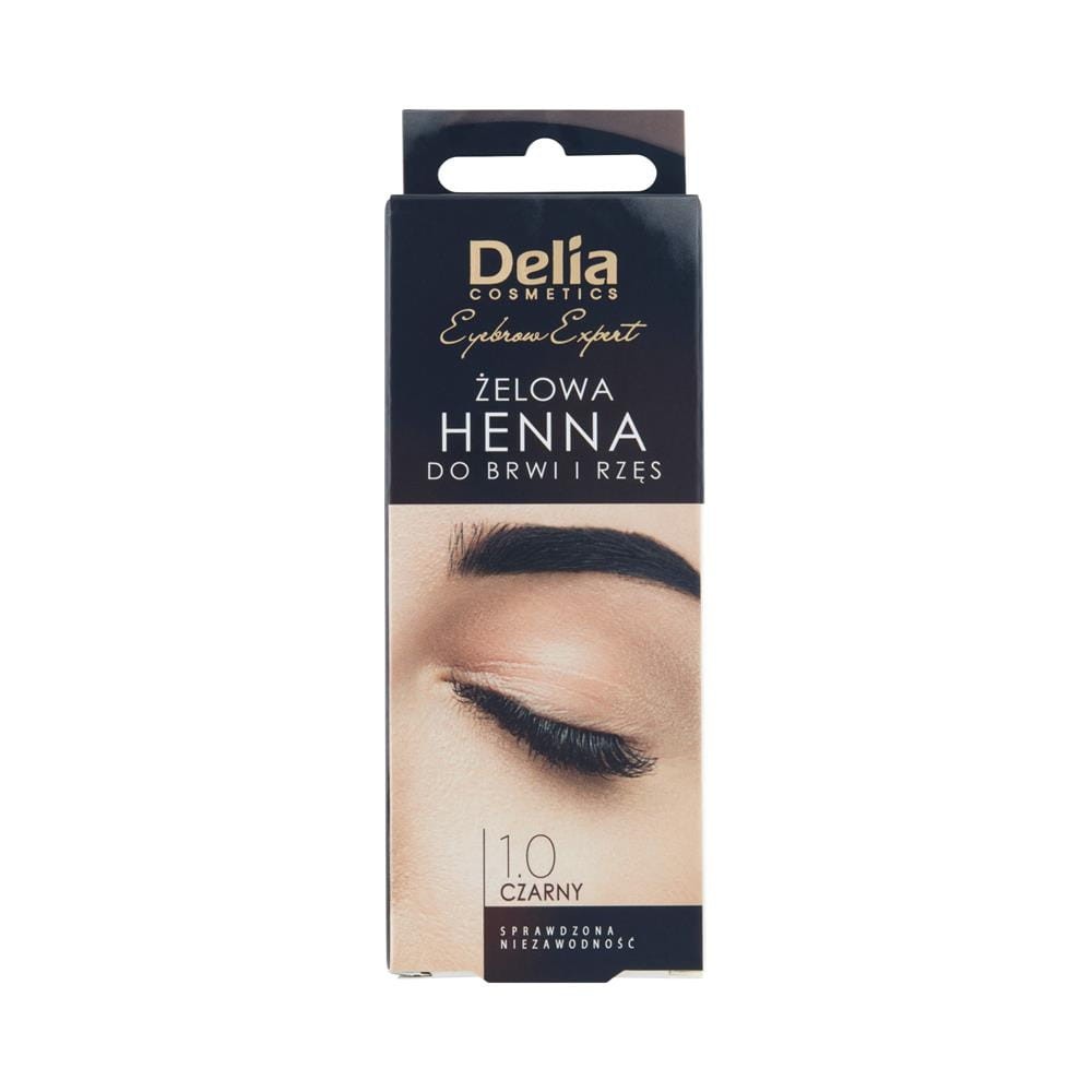 189413 DELIA HENNA DO BRWI ŻELOWA 1.0 CZARNA 5901350441978