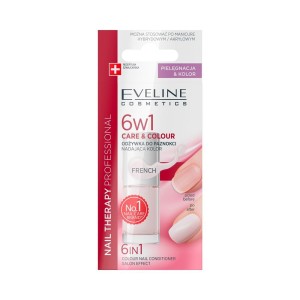 191805 EVELINE NAIL THERAPY ODŻYWKA DO PAZNOKCI 6W1 CARE &amp; COLOUR FRENCH 5901761907483