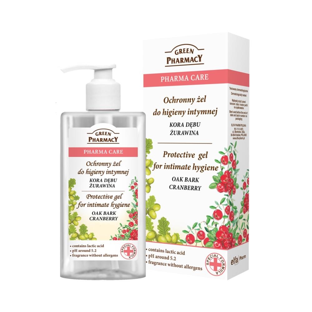 192380 GREEN PHARMACY ŻEL DO HIGIENY INTYMNEJ 300ML KORA DĘBU I ŻURAWINA OCHRONNY 5904567053170