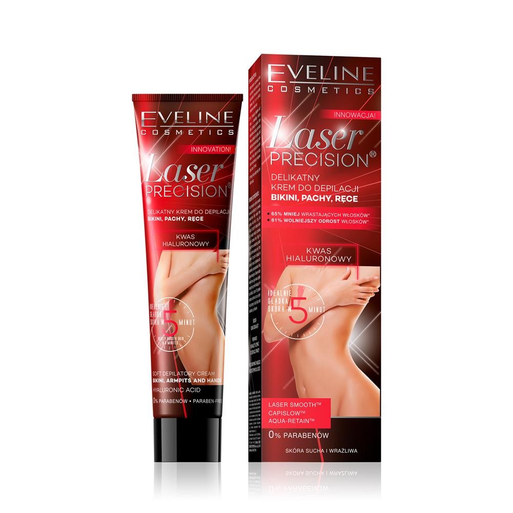 194120 EVELINE LASER PRECISION KREM DO DEPILACJII BIKINI,PACH I RĄK 125ML 5901761916997