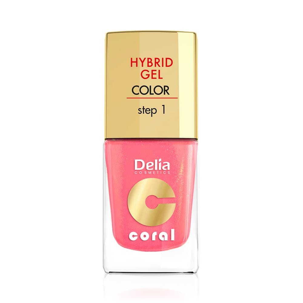 200033 CORAL LAKIER DO PAZNOKCI HYBRID GEL 16 CIEPŁY ŚREDNI RÓŻ 11ml 5901350458129