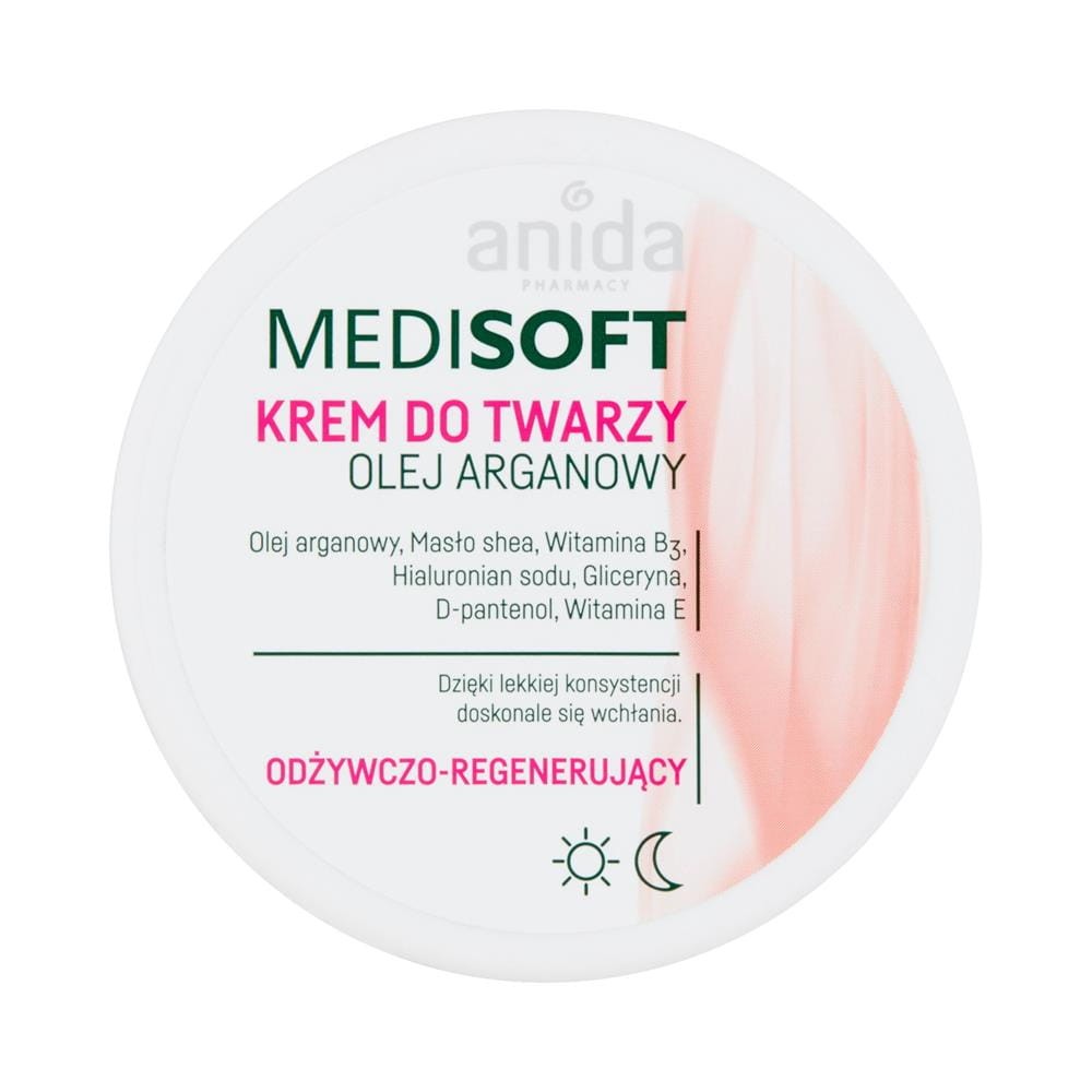 202856 MEDI SOFT KREM DO TWARZY 100ML ODŻYWCZO-REGENERUJĄCY OLEJ ARGANOWY 5900031003467