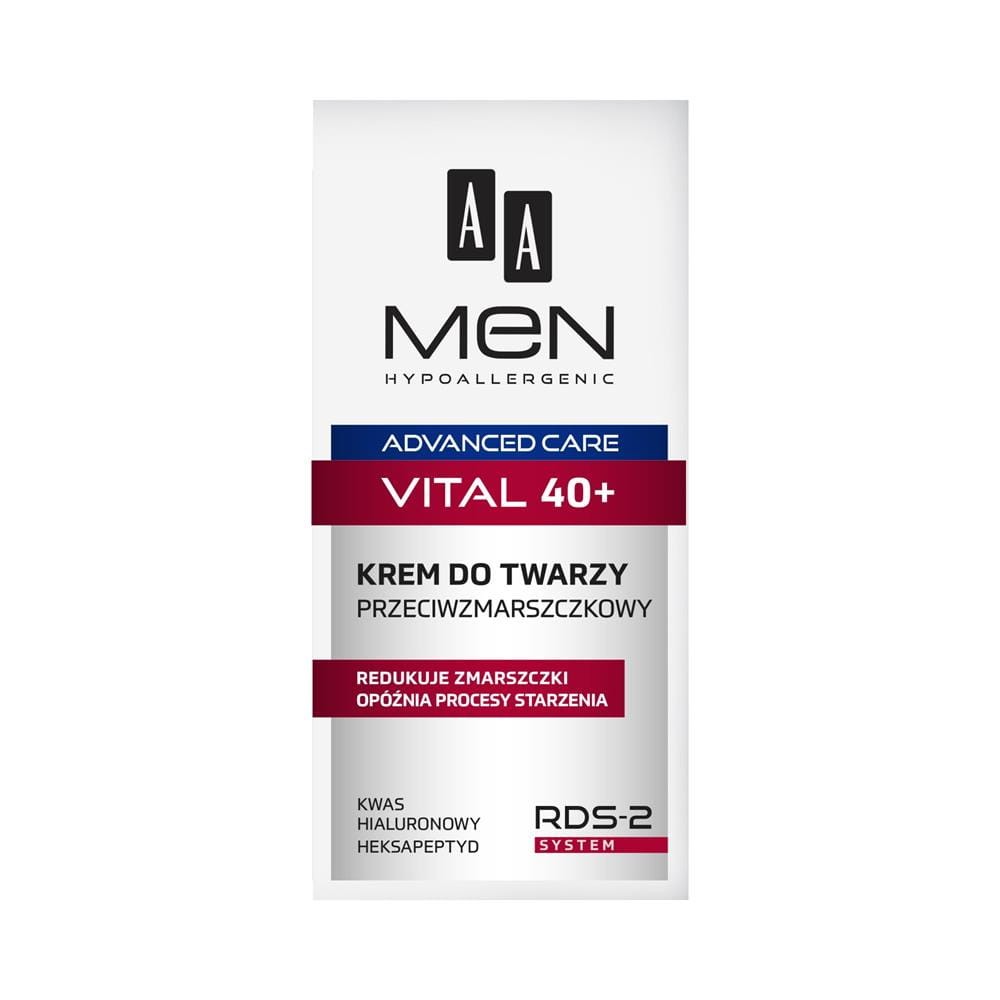 205144 AA MEN ADVANCED CARE VITAL 40+ KREM DO TWARZY 50ML PRZECIWZMARSZCZKOWY 5900116025261