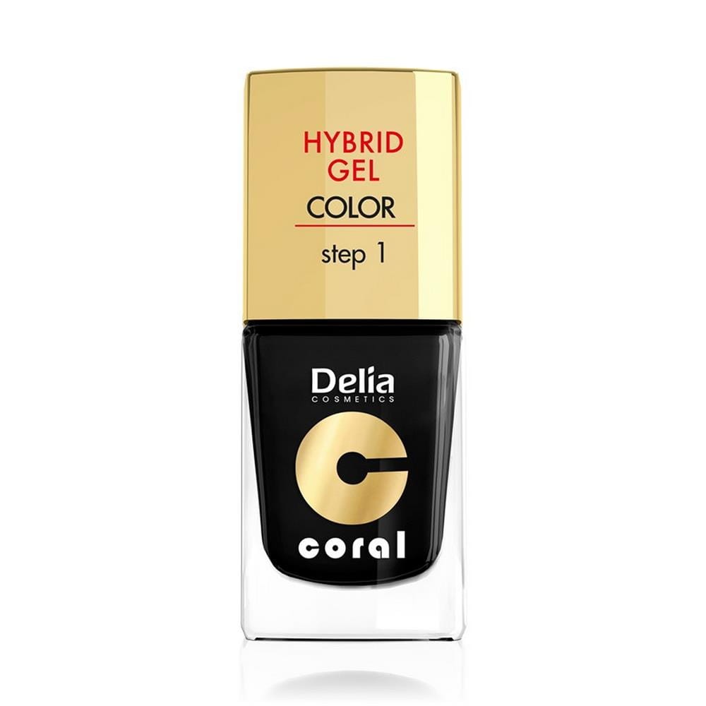 205839 CORAL LAKIER DO PAZNOKCI HYBRID GEL 26 CZARNY 11ml 5901350460757