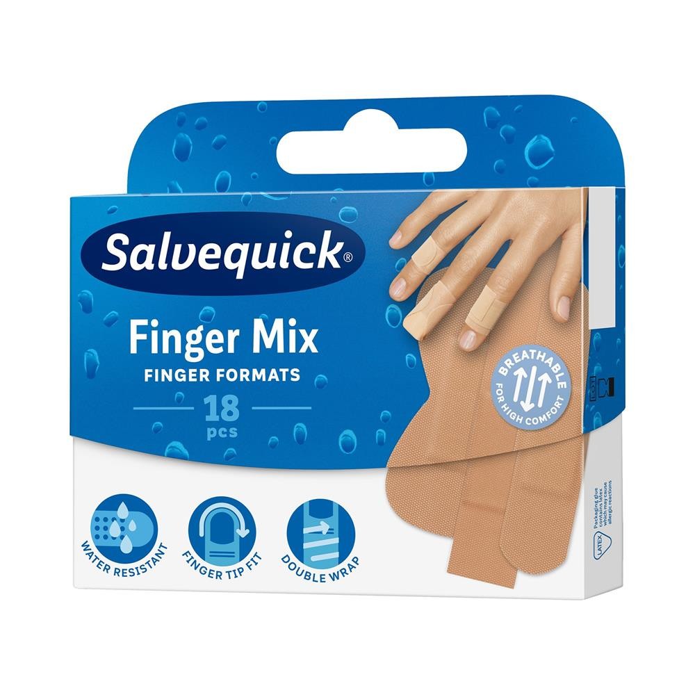 208484 SALVEQUIK PLASTRY 18 SZT. FINGER MIX 540022 7310615400229