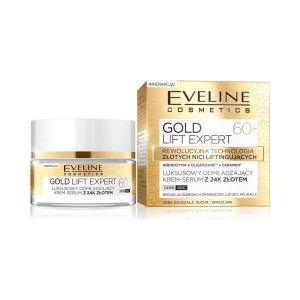 208931 EVELINE GOLD LIFT EXPERT 60+ KREM-SERUM DO TWARZY 50ML DZIEŃ ODMŁADZAJĄCY 5901761941951