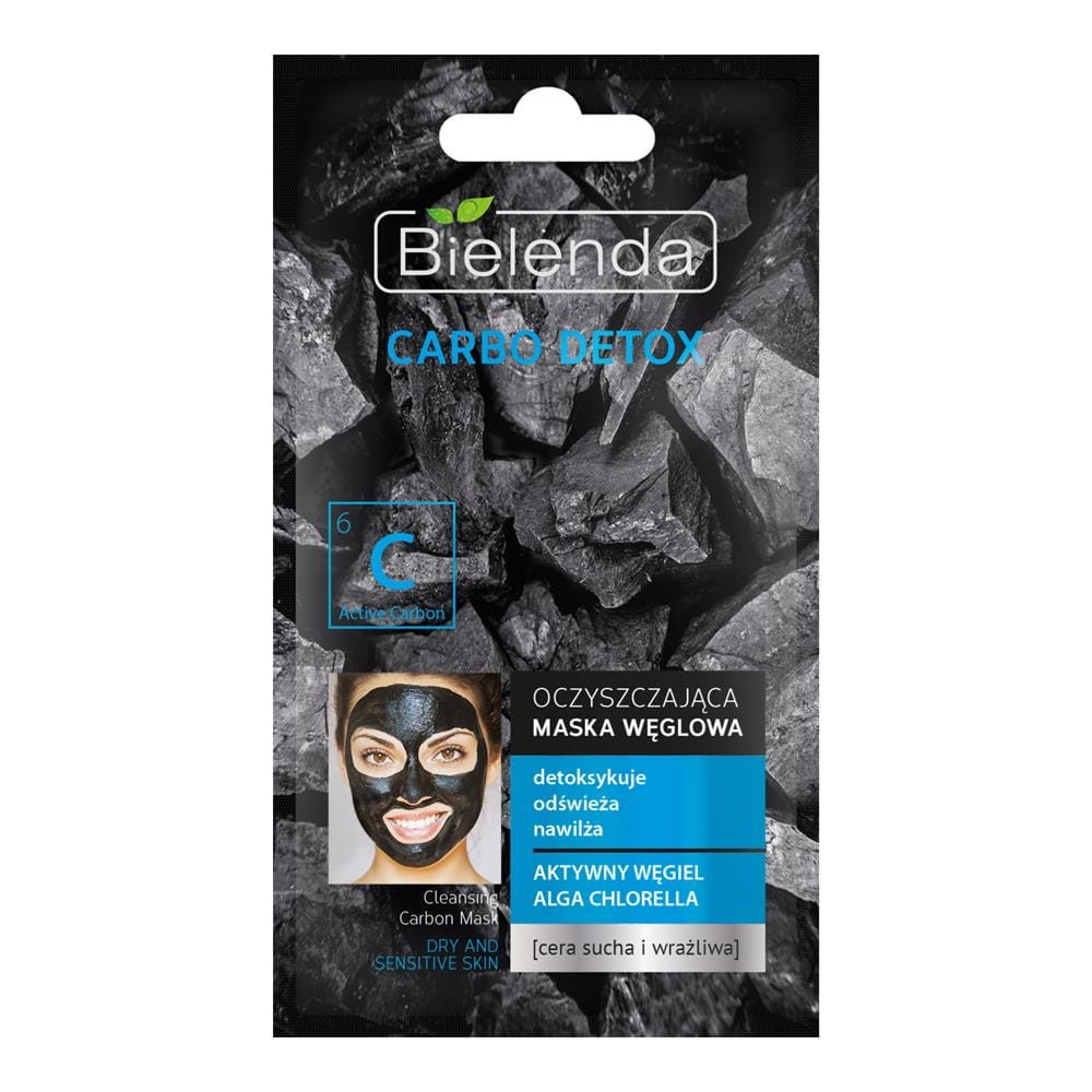 209649 BIELENDA CARBO DETOX CZARNY WĘGIEL MASECZKA DO TWARZY 8G CERA SUCHA I WRAŻLIWA 5902169022532