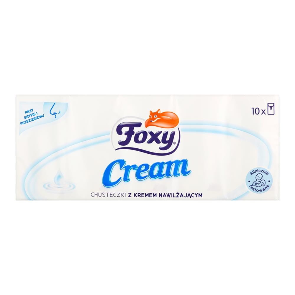 209654 FOXY CHUSTECZKI HIGIENICZNE 10X10 SZT. Z KREMEM 5900935004119