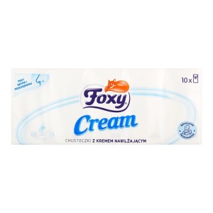 209654 FOXY CHUSTECZKI HIGIENICZNE 10X10 SZT. Z KREMEM 5900935004119