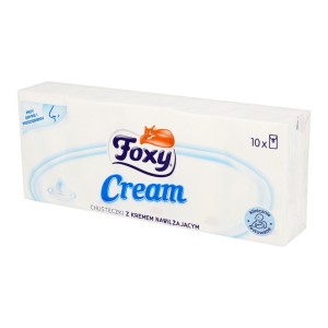 209654 FOXY CHUSTECZKI HIGIENICZNE 10X10 SZT. Z KREMEM 5900935004119
