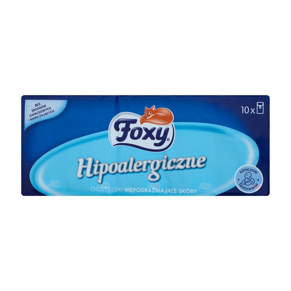 209655 FOXY CHUSTECZKI HIGIENICZNE 10X9 SZT. HIPOALERGICZNE 5900935004027