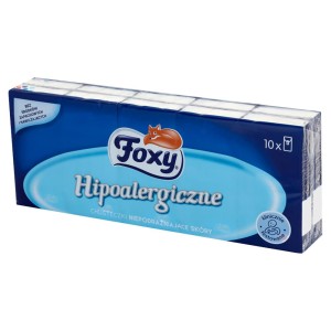 209655 FOXY CHUSTECZKI HIGIENICZNE 10X9 SZT. HIPOALERGICZNE 5900935004027