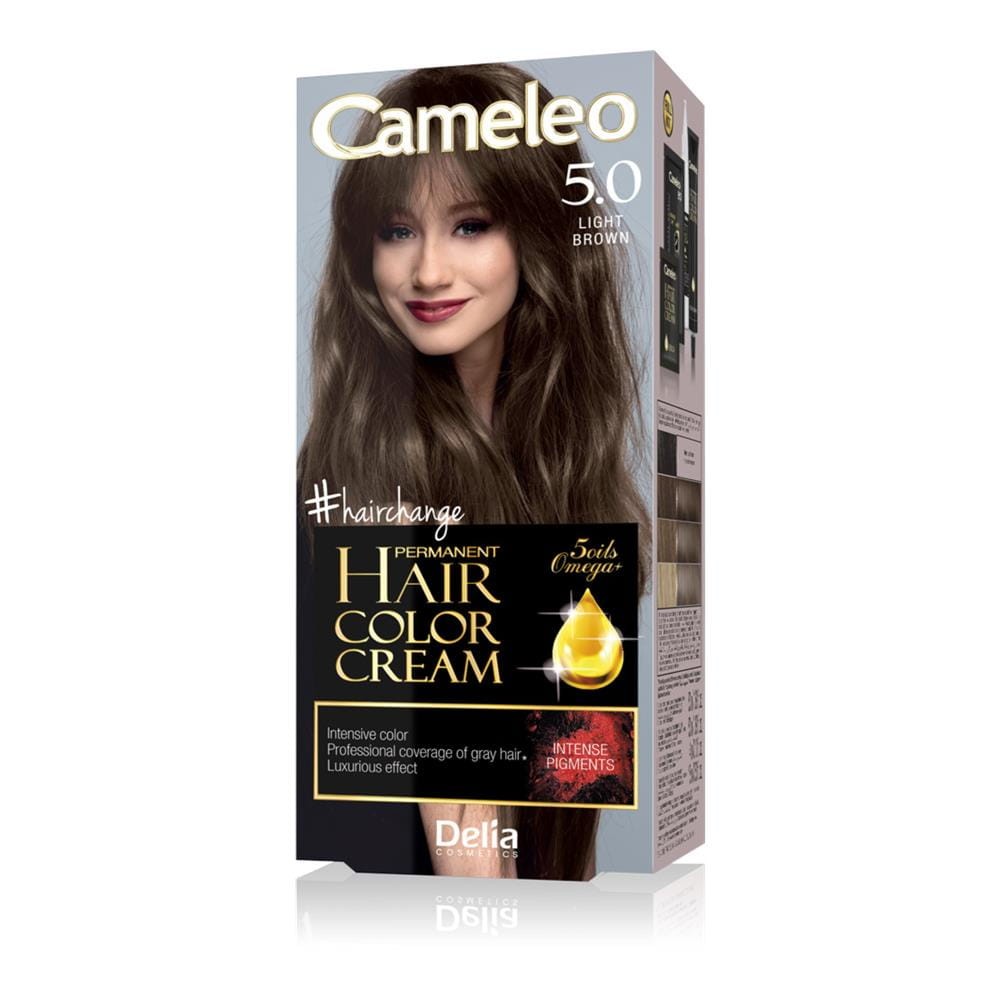 212334 CAMELEO OMEGA 5 FARBA KOLORYZUJĄCA   5.0  LIGHT BROWN. KOLOR JASNY BRĄZ. 5060303950018
