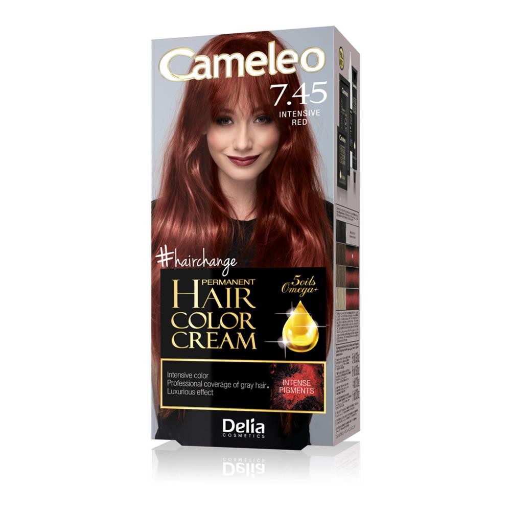 212353 CAMELEO OMEGA 5 FARBA KOLORYZUJĄCA   7.45 INTENSIVE RED. KOLOR CZERWONA MIEDZIANY. 5060061200509