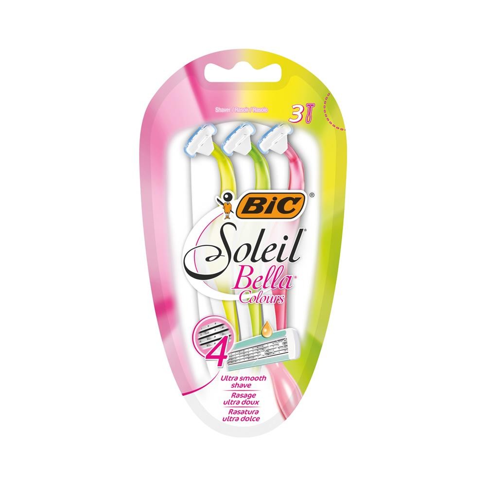 215656 BIC MASZYNKA DO GOLENIA JEDNOCZĘŚCIOWA W SOLEIL BELLA COLOURS 3 SZT. 3086123468283