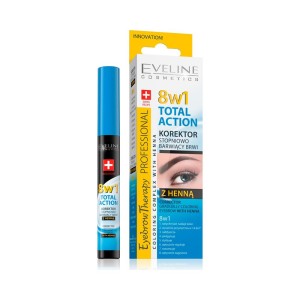 215949 EVELINE TOTAL ACTION KOREKTOR DO BRWI 8W1 Z HENNĄ 10ML 5901761910568