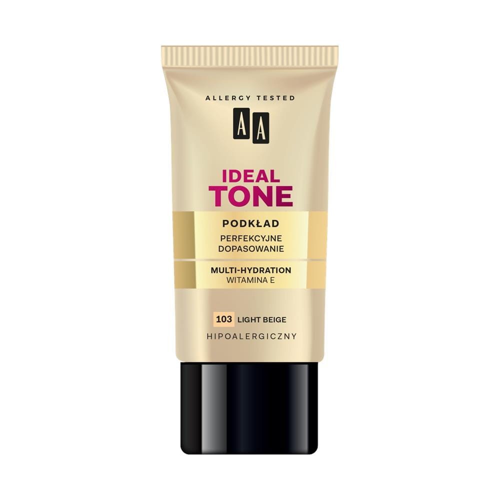 217592 AA PODKŁAD IDEAL TONE FOUNDATION 103 LIGHT BEIGE. KOLOR JASNY BEŻOWY. 5900116028958