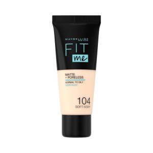 221792 Maybelline PODKŁAD FIT ME MATTE&amp;PORELESS 104 SOFT IVORY 3600531369408