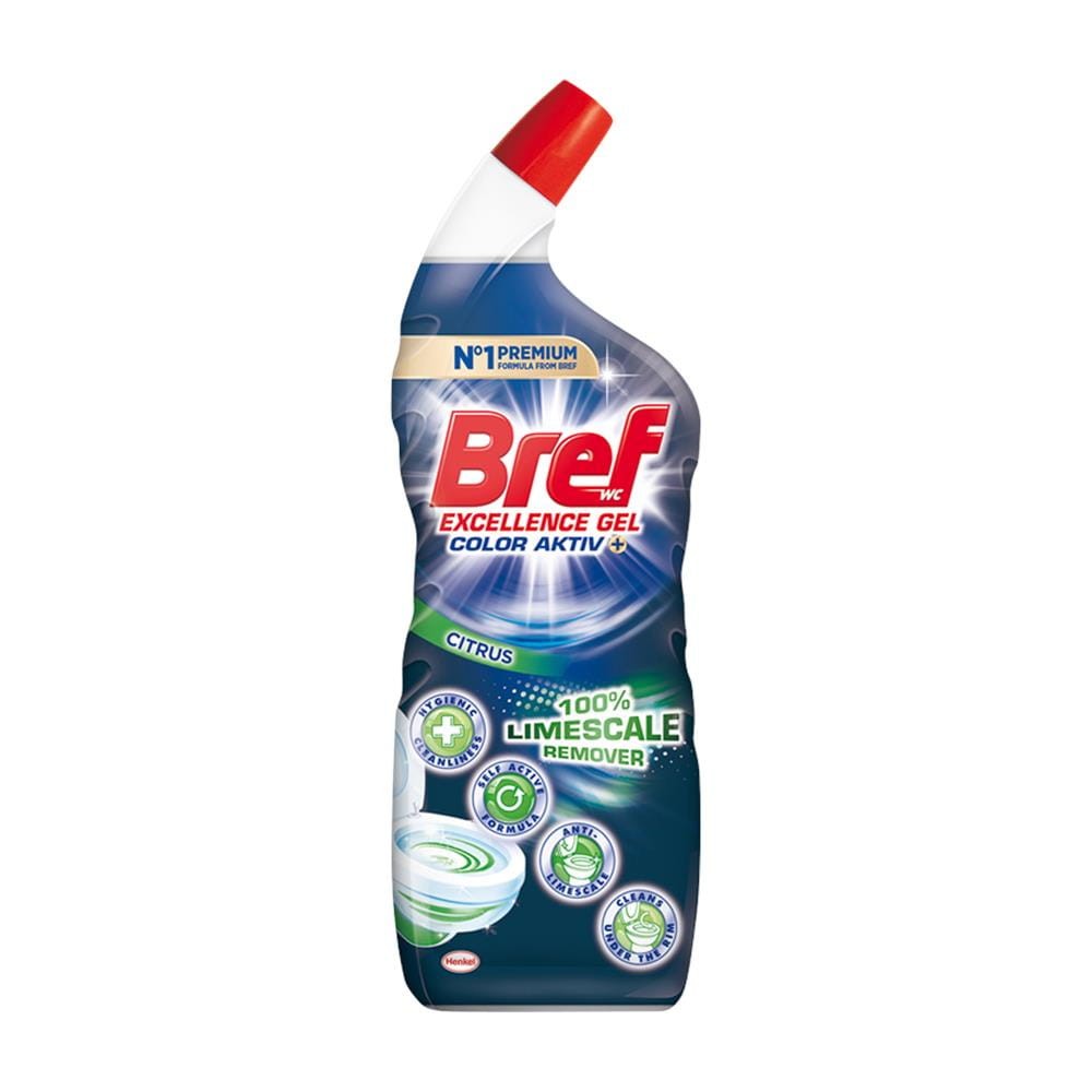 224023 BREF ŻEL DO WC EXELLENCE GEL COLOR ACTIV+ 700ML LIMESCALE REMOVER 9000101310658