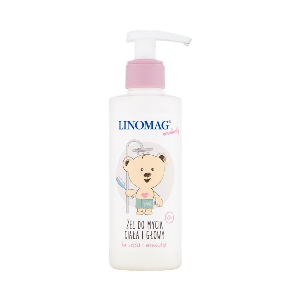 227032 LINOMAG ŻEL DO MYCIA CIAŁA I WŁOSÓW DLA DZIECI I NIEMOWLĄT 200ML 5900558000819