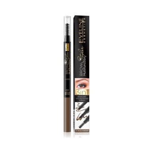 227571 EVELINE KREDKA DO BRWI 3W1 BROW STYLER 01 MEDIUM BROWN. KOLOR BRĄZOWA. 5901761965841