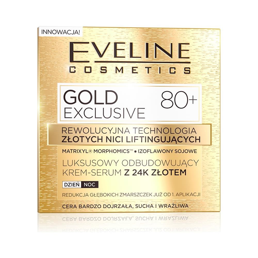 227616 EVELINE GOLD LIFT EXPERT 80+ KREM-SERUM DO TWARZY 50ML DZIEŃ/NOC ODBUDOWUJĄCY 5901761975574