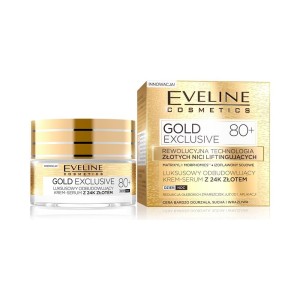 227616 EVELINE GOLD LIFT EXPERT 80+ KREM-SERUM DO TWARZY 50ML DZIEŃ/NOC ODBUDOWUJĄCY 5901761975574