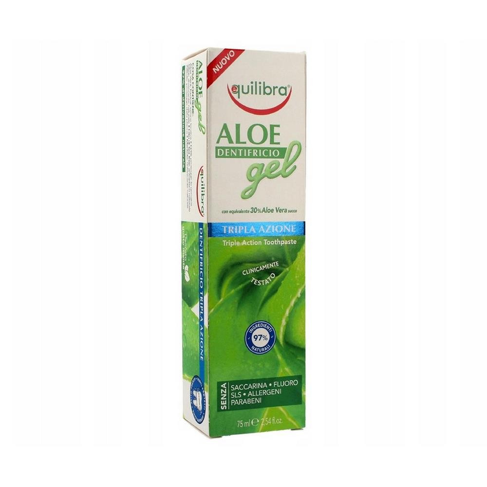 227824 EQUILIBRA ALOES PASTA DO ZĘBÓW 75ML POTRÓJNE DZIAŁANIE 8000137010851