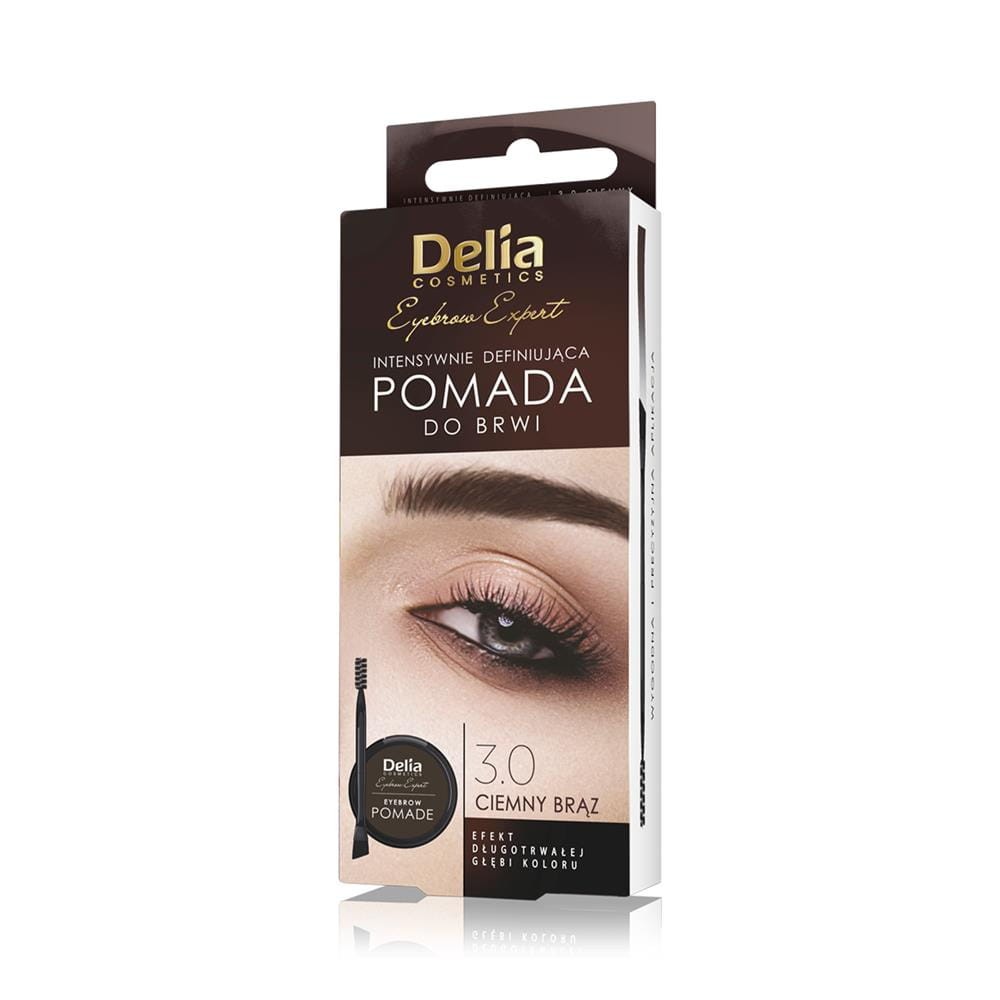 228110 DELIA POMADA DO BRWI 3.0 DARK BROWN. KOLOR CIEMNA BRĄZOWA. 5901350470237