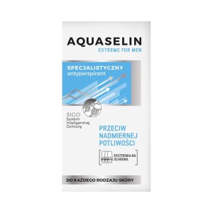 228424 AQUASELIN DEZODORANT MEN ROLL-ON 50ML EXTREME PRZECIW NADMIERNEJ POTLIWOŚCI 5900116043760