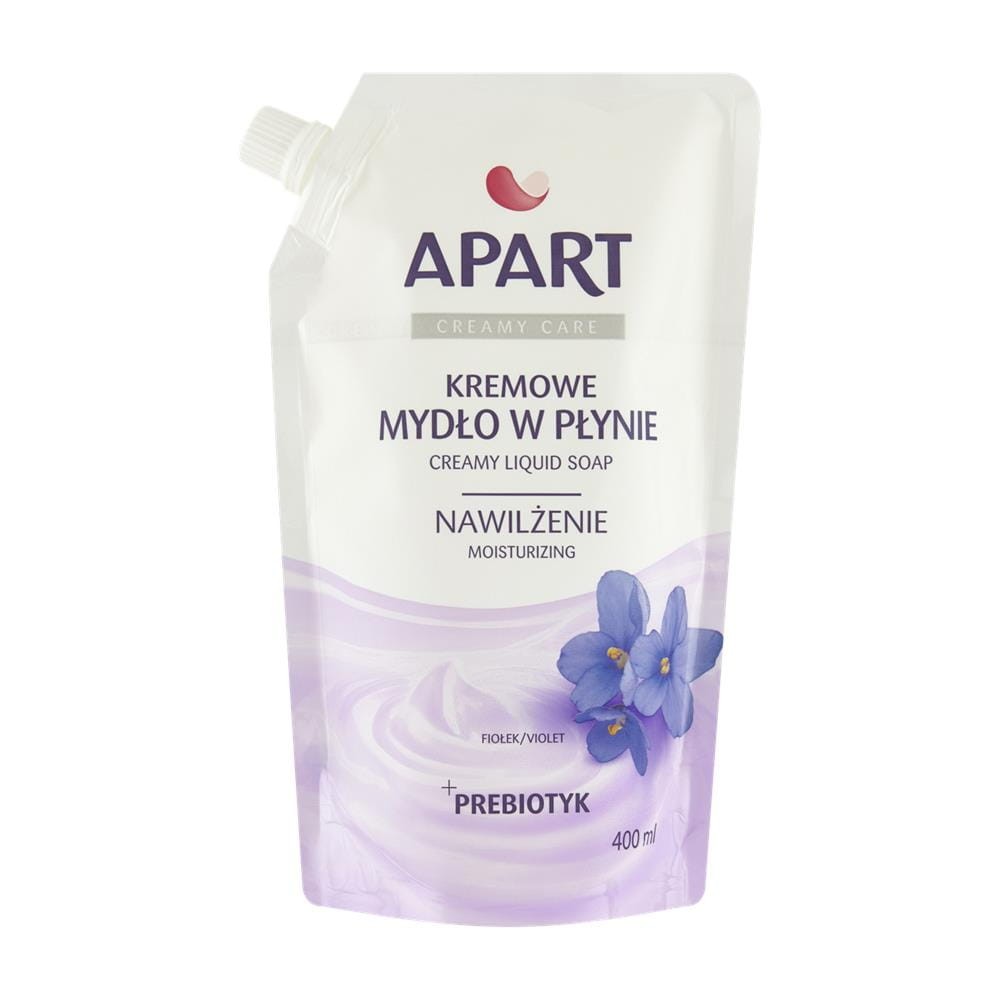 228559 APART CREAMY CARE KREMOWE MYDŁO W PŁYNIE ZAPAS 400ML FIOŁEK + PREBIOTYK 5900931022971