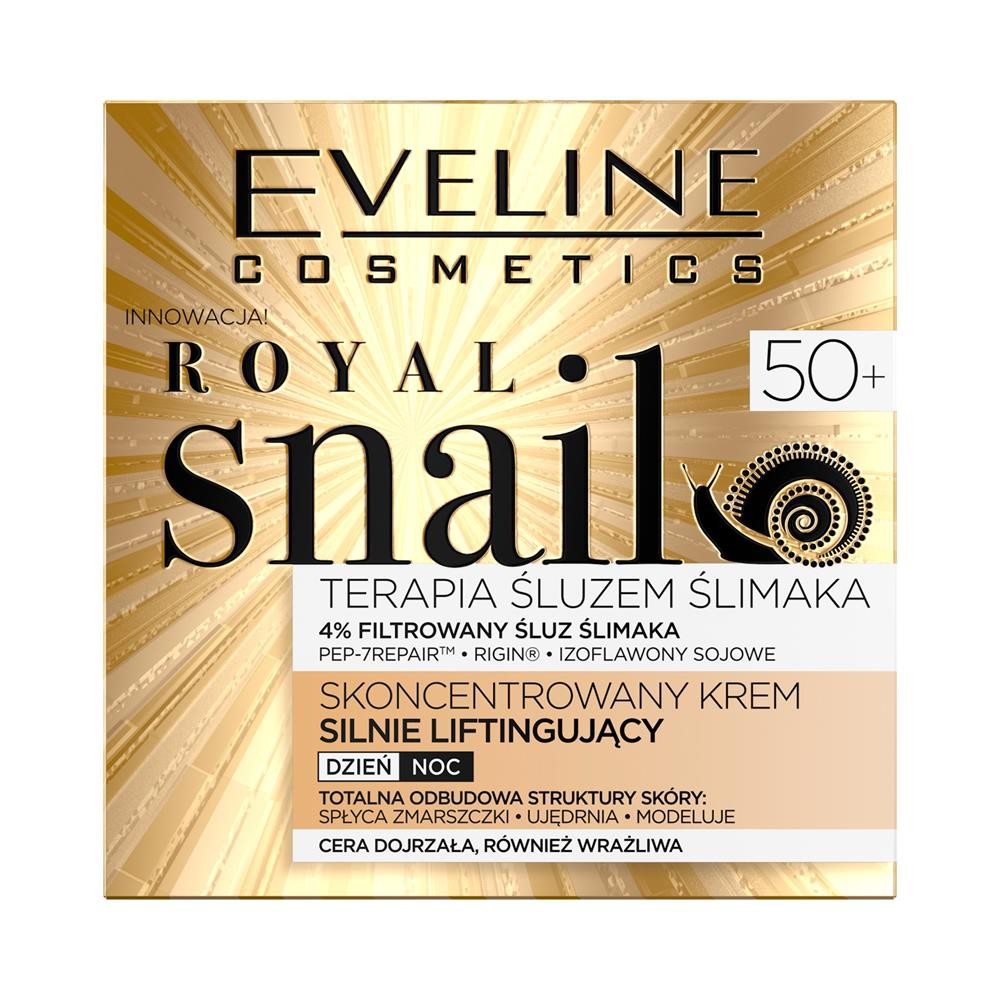 231622 EVELINE ROYAL SNAIL 50+ KREM DO TWARZY 50ML DZIEŃ/NOC SILNIE LIFTINGUJĄCY 5901761980974