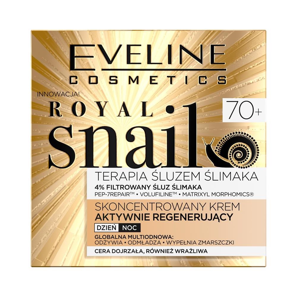 231626 EVELINE ROYAL SNAIL 70+ KREM DO TWARZY 50ML DZIEŃ/NOC AKTYWNIE REGENERUJĄCY 5901761980998