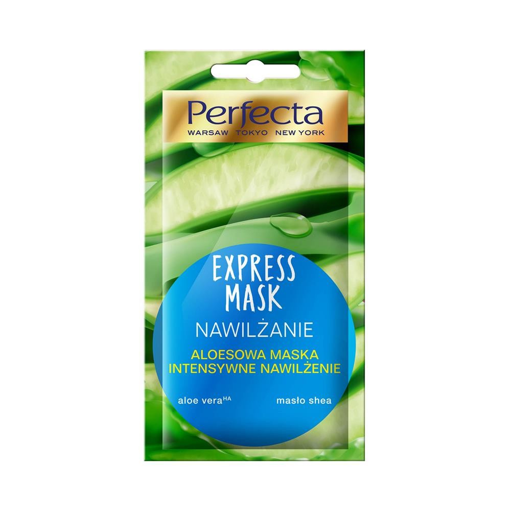 232190 PERFECTA BEAUTY MASECZKA DO TWARZY  8ML EXPRESS ALOESOWA INTENSYWNIE NAWILŻAJĄCA 5900525051356