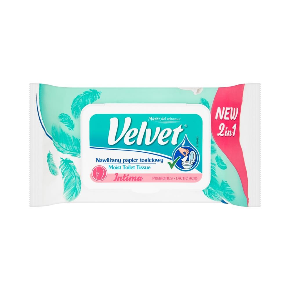 237375 VELVET PAPIER TOALETOWY 42 SZT. NAWILŻANY INTIMA 5901478006042