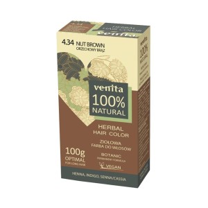 VENITA NATURAL FARBA KOLORYZUJĄCA ZIOŁOWA 4.34 ORZECHOWY BRĄZ