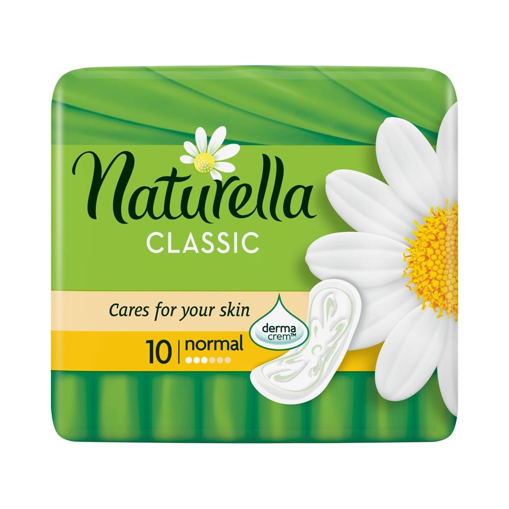 239682 NATURELLA PODPASKI CAMOMILE CLASSIC 10 SZT. NORMAL 4015400763260
