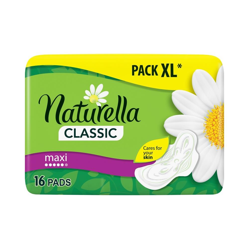 239685 NATURELLA PODPASKI CAMOMILE CLASSIC 16 SZT. MAXI 4015400318026
