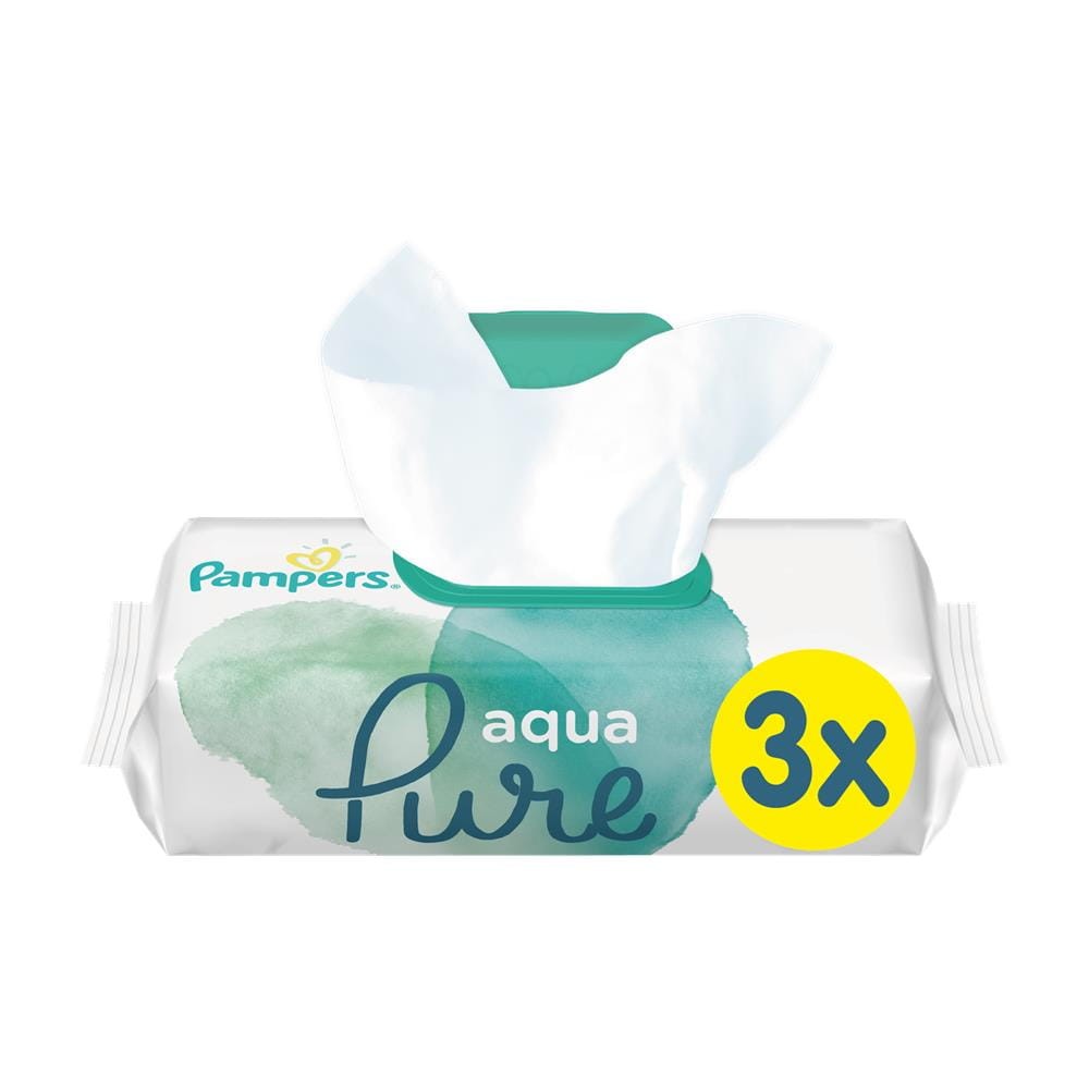 239790 PAMPERS CHUSTECZKI DLA DZIECI ZAPAS 48X3 SZT. AQUA PURE 8001090603388