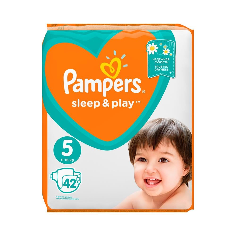 239832 PAMPERS PIELUSZKI DLA DZIECI SLEEP&amp;PLAY 5 11-18KG 42 SZT. 8001090784674