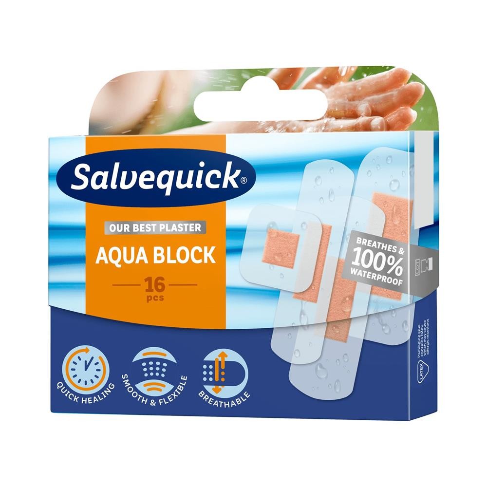 240737 SALVEQUIK PLASTRY 16 SZT. AQUA BLOCK 030055 7310610014032