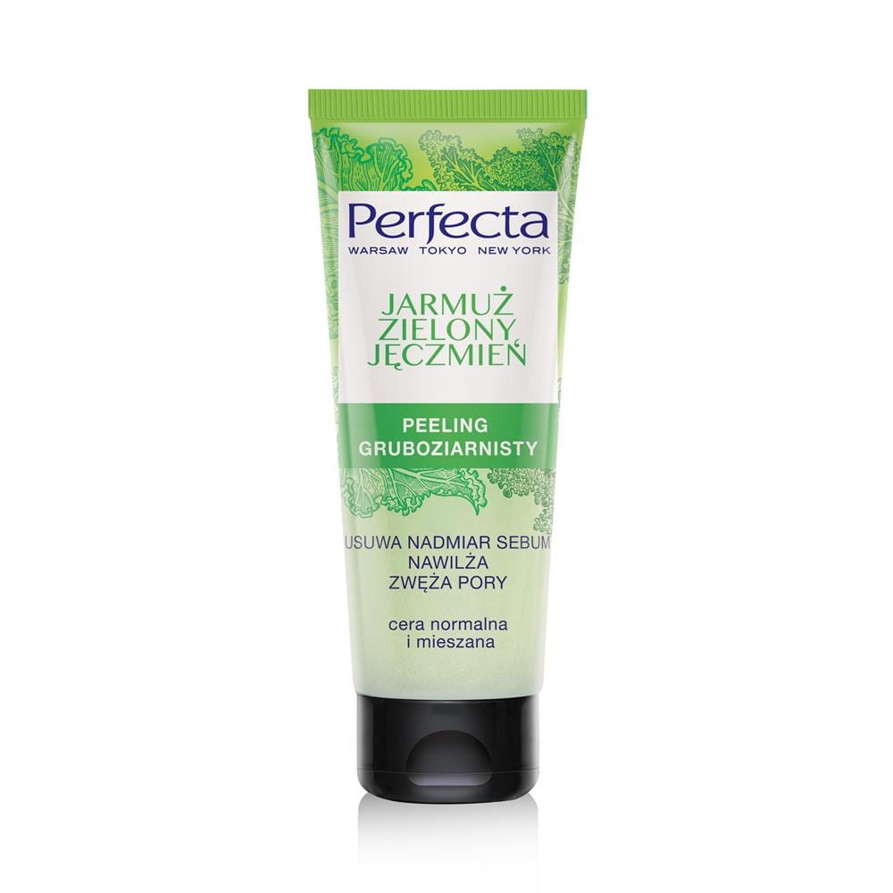 240753 PERFECTA OCZYSZCZANIE PEELING DO TWARZY 75ML GRUBOZIARNISTY JARMUŻ,ZIELONY JĘCZMIEŃ 5900525057877