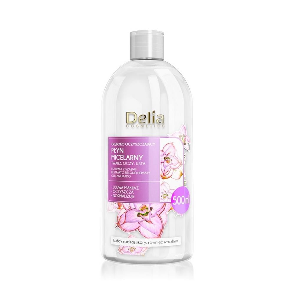 241798 DELIA PŁYN MICELARNY 500ML GŁĘBOKO OCZYSZCZAJĄCY SZAŁWIA 5901350483022