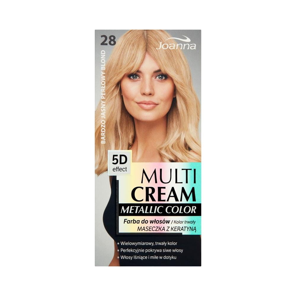 243488 JOANNA MULTI CREAM METALLIC COLOR FARBA KOLORYZUJĄCA 28   BARDZO JASNY PERŁOWY BLOND  5901018019013