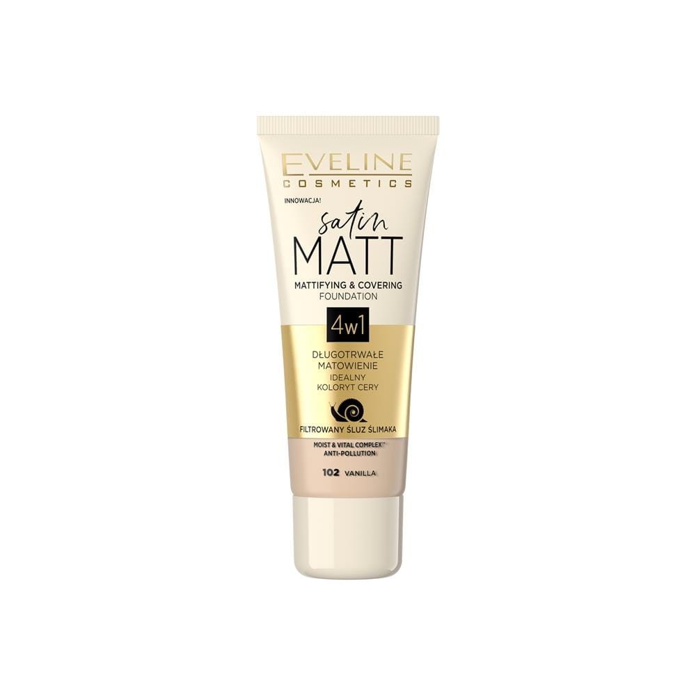 243551 EVELINE PODKŁAD SATIN MATT 102 VANILLA 30ML 5901761997620